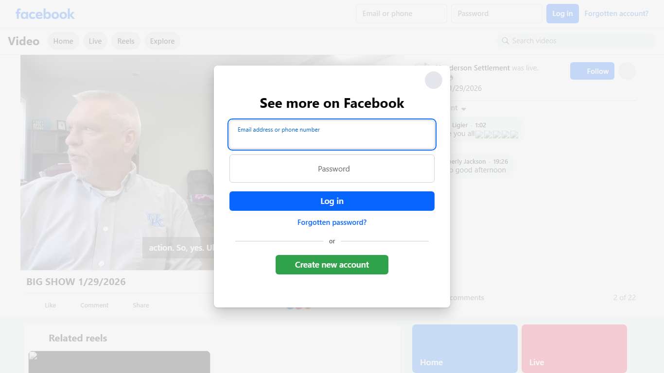 BIG SHOW 1/29/2026 Henderson Settlement Facebook